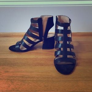 Franco Sarto low heel gladiator sandals, size 7